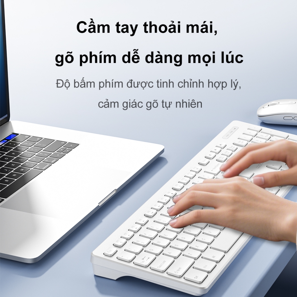 SUNROSE CAS-100 Bộ bàn phím chuột không dây 2.4G Không Dây 108 Phím Im Lặng Gõ 3 Cấp DPI (800 / 1200 / 1600) Bàn Phím Và Chuột Không Dây Chống Bụi, Keyboard mouse combo