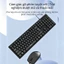 SUNROSE MK10 Combo bàn phím chuột 104 phím Nút im lặng Nắp chìa khóa lõm Nhân vật in lụa chống mài mòn Bộ bàn phím và chuột chống văng Plug & Play, Bộ bàn phím chuột
