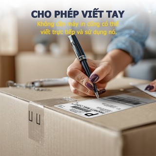 Giấy In Nhiệt Decal A6 - 100x150mm - Tệp 500 Tem In Bill Shopee TMĐT Cuộn A6 A7 Tem Trà Sữa Có Lớp Keo