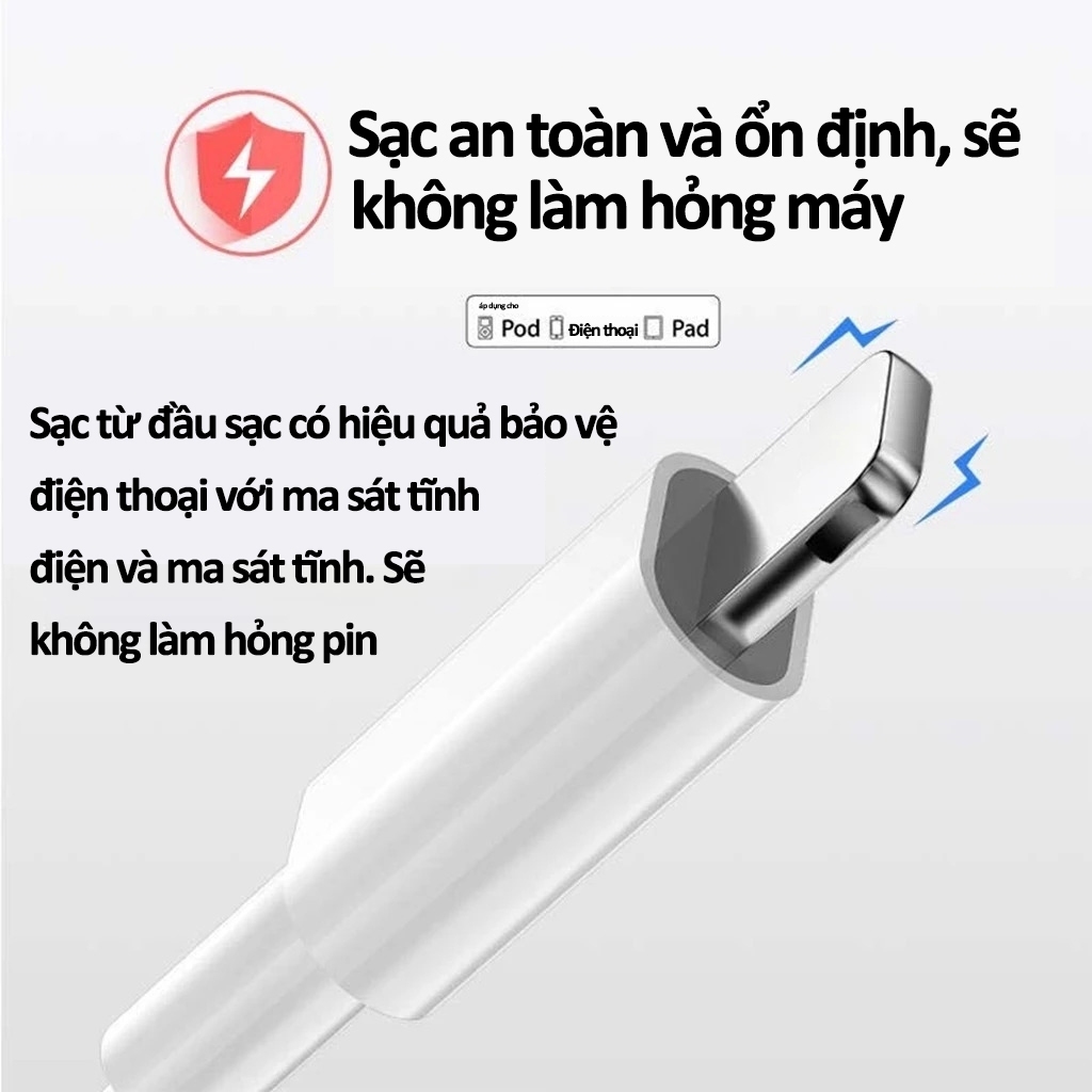 Cáp sạc nhanh PD 20W 30W Cáp Type-C cho IP 6 / 7 / 8 / X / 11 / 12 / 13 / 14 / 15 / 16 / 17Pro Max (1M 2M)