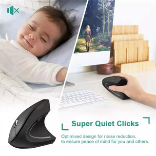 Chuột Dọc Ergonomic 2.4GHz Bluetooth Quang Không Dây Chuột 3 Có Thể Điều Chỉnh DPI 800 / 1200 / 1600 Cho Laptop PC Máy Tính Để Bàn