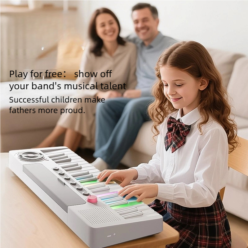 Đàn piano 37 phím thông minh cầu vồng BESY, được trang bị đèn báo đầy màu sắc phát sáng và phát âm thanh khi ép. Thích hợp cho trẻ em, người mới bắt đầu và trẻ sơ sinh. Tính năng intel