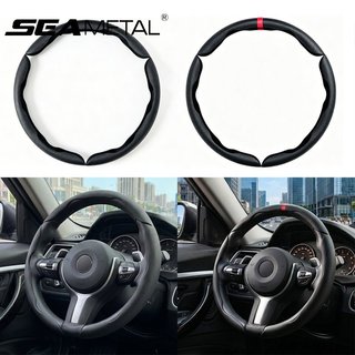Bọc Vô Lăng Ô Tô SEAMETAL Bọc Vô Lăng Xe Hơi Bằng Da Thật Đen Siêu Mỏng, Chống Trơn Trượt, Thấm Hút Mồ Hôi
