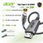 Acer Cáp chuyển đổi USB C sang HDMI 4K 2K 60Hz Type C HD Dây bện tốc độ cao Lõi đồng nguyên chất cho văn phòng tại nhà Tương thích với điện thoại Microsoft Laptop UC412
