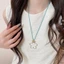 Vòng cổ dây bện xanh mặt Openwork bạc, hình sao/trái tim/hoa phối hạt thủy tinh đa sắc, trang sức Boho Y2K cho nữ