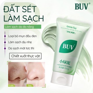 BUV Chlorophyll Amino Acid Sữa Rửa Mặt Kiểm Soát Dầu Mụn Thu Nhỏ Lỗ Chân Lông Loại Bỏ Mụn Đầu Đen Nam Nữ