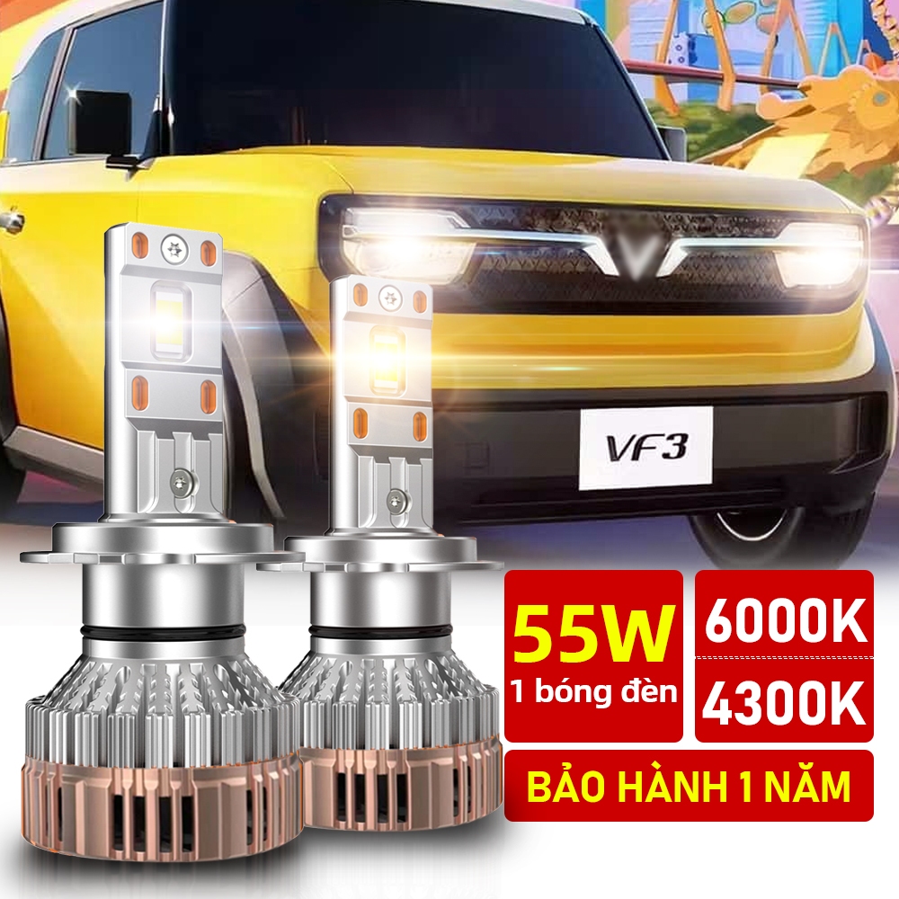 TUFFOO 2 CÁI 【55W】VF3 Bóng đèn Cos / đèn pha LED VF3 H7  - Trắng 6000K/4300K Vàng Trắng Ấm