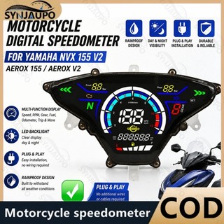 [Cắm và chạy] Đồng hồ đo tốc độ kỹ thuật số Đồng hồ đo tốc độ cho YAMAHA AEROX V2 AEROX155