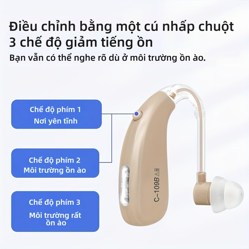 Máy trợ thính có thể sạc lại – Bộ khuếch đại âm thanh có thể điều chỉnh cho người cao tuổi