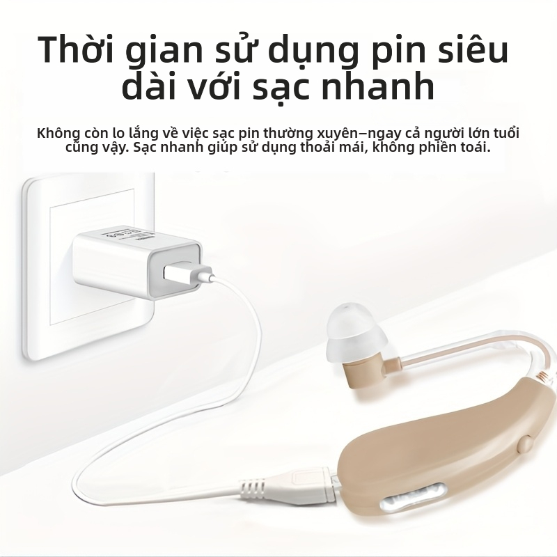 Máy trợ thính có thể sạc lại – Bộ khuếch đại âm thanh có thể điều chỉnh cho người cao tuổi