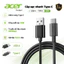 Acer Dây cáp sạc nhanh Type C 20W USB-A to USB-C Truyền dữ liệu 480Mbps Bộ Dây bện Nylon Tương thích với máy tính xách tay và cáp sạc xe chơi game bền UC0018