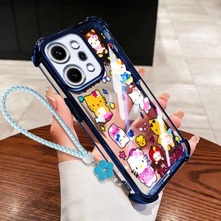 Ốp Điện Thoại YBD Cho OPPO Reno 15 16 Pro 15F 16F Reno 14 Pro Reno 14F Bốn Mặt Túi Khí Thiết Kế Đệm Hoạt Hình Đáng Yêu Mèo Xanh