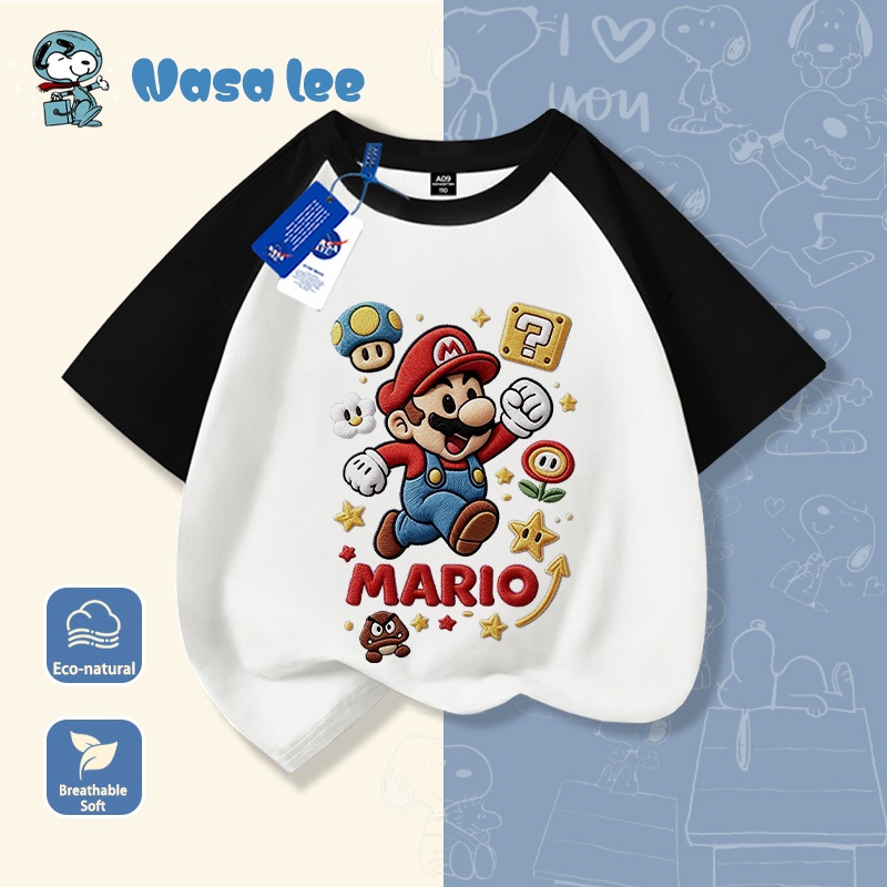 Baju T Mario Kids – Design Comel, Kain Sejuk & Sesuai Padan Dengan Jeans