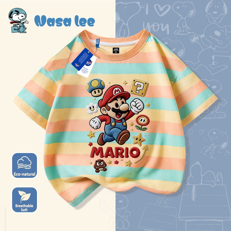 Baju T Mario Kids – Design Comel, Kain Sejuk & Sesuai Padan Dengan Jeans