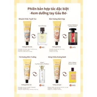 [Livestream Chớp Nhoáng]Roopy × Butter Bear Kem dưỡng da tay và móng hương nước hoa phiên bản hợp tác 55g, chứa dầu hạt mỡ / dầu ô liu, công thức 3 tầng hương pha chế riêng, dưỡng ẩm mềm mịn – Quà tặng sinh nhật / Valentine / Tốt nghiệp / Lễ Tết