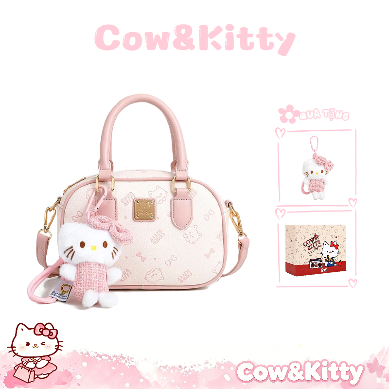 【Nóng】túi xách nữ hồng Cow&Kitty/BORRY BOSA Túi xách phiên bản Hàn Quốc Túi xách nữ thời trang màu