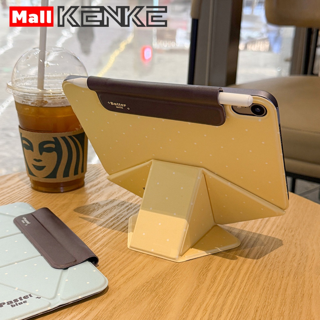 KENKE Ốp lưng iPad Ốp hình chấm bi hoạt hình, ốp lưng ipad 2026 Air Pro 11 inch M4/M5 pro 13 ốp lưng ipad 10 Ốp ipad a16 mini 6 mini 7 a17 Air 4/5/6/7/8 (M2/M3/M4) 2025 Ốp mỏng nhẹ có nam châm ipad case cover