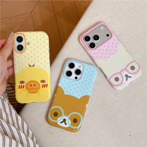Ốp điện thoại xử lý hình gấu gà iPhone 17 Pro max