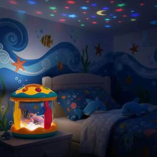 Trẻ Em Tay Trống Chiếu Nhạc Đa Năng Chiếu Nhạc Đồ Chơi Trẻ Sơ Sinh Xoay Đại Dương Làm Dịu Pat Trống Đồ Chơi Quà Tặng Giáng Sinh