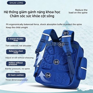 Mới Sanrio Kuromi Hai Cổ Dung Tích Lớn Túi Đi Học Cô Gái Chống Thấm Nước Bagpack Học Sinh Túi