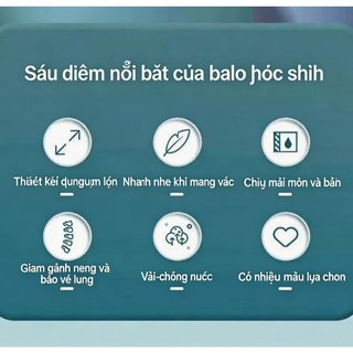 Mới Sanrio Kuromi Hai Cổ Dung Tích Lớn Túi Đi Học Cô Gái Chống Thấm Nước Bagpack Học Sinh Túi