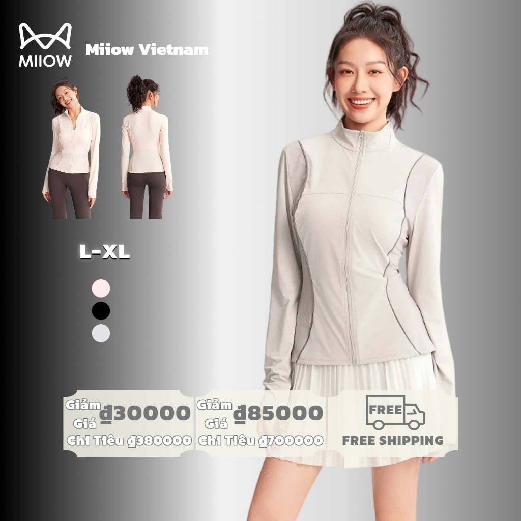 MiiOW Áo Khoác Chống Nắng Nữ Dáng Ôm, Chống UV, Co Giãn, Thoáng Mát, Mỏng Nhẹ
