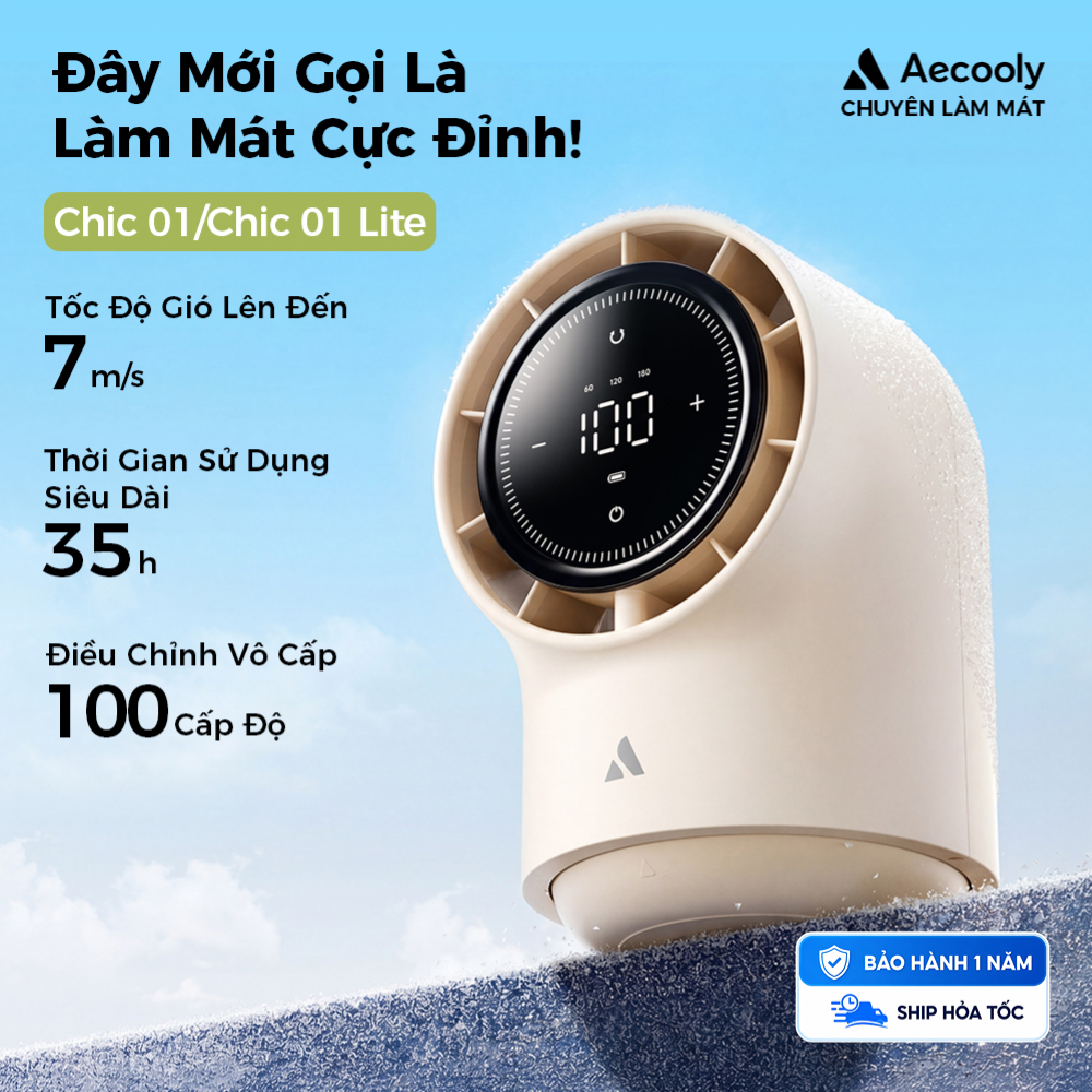 Aecooly Quạt Để Bàn Di Động 180° Màn hình LED xoay 8000mAh Ký túc xá / Phòng ngủ Quạt bàn hoạt động yên tĩnh