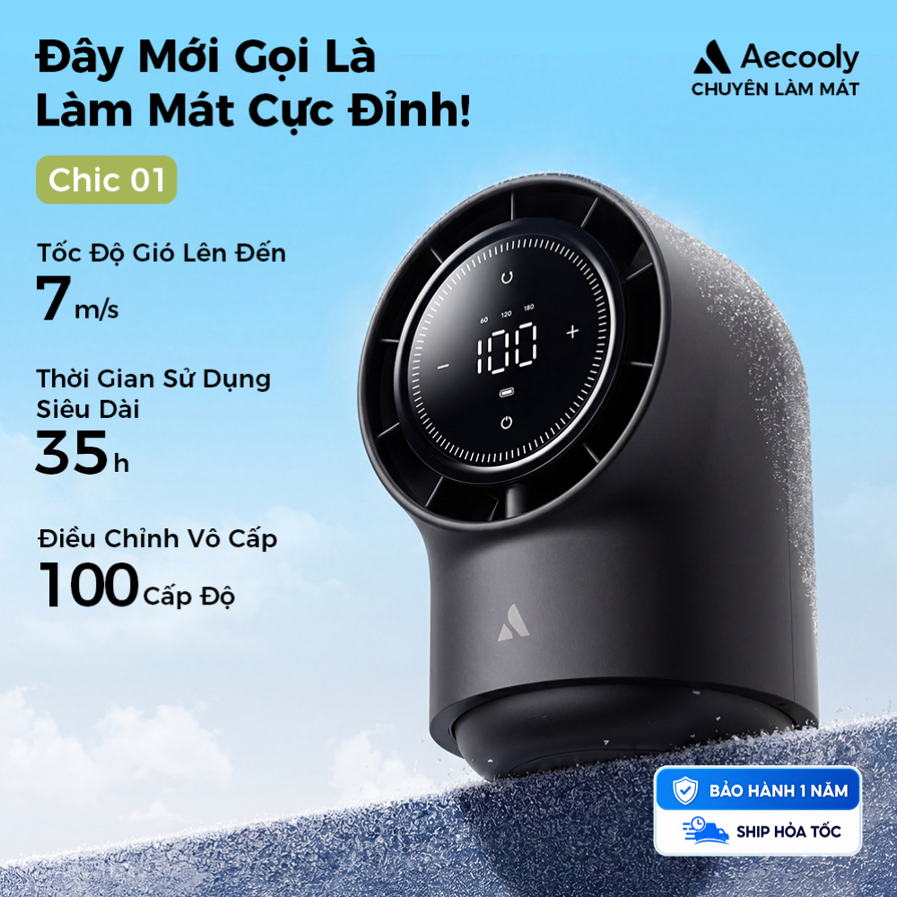 Aecooly Chic 01 Quạt Bàn Tốc Độ Cao Quạt Di Động Trẻ Em USB Cầm Tay Quạt Làm Mát Nhỏ