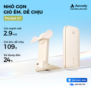Aecooly Pocket 01 Quạt Mini cầm tay Quạt di động có thể gập lại Quạt USB gió 3 tốc độ Sử dụng ngoài trời Quạt bỏ túi
