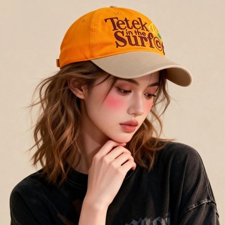 Mũ hợp thời trang phong cách Hàn Quốc dành cho người lớn có họa tiết thêu chữ tương phản Mũ bóng chày dành cho nữ Cô gái