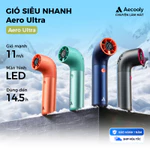 Aecooly Quạt cầm tay cầm tay Mini USB có thể sạc lại Màn hình LED tuổi thọ pin dài có thể điều chỉnh tốc độ 4500mAh — ảnh 1
