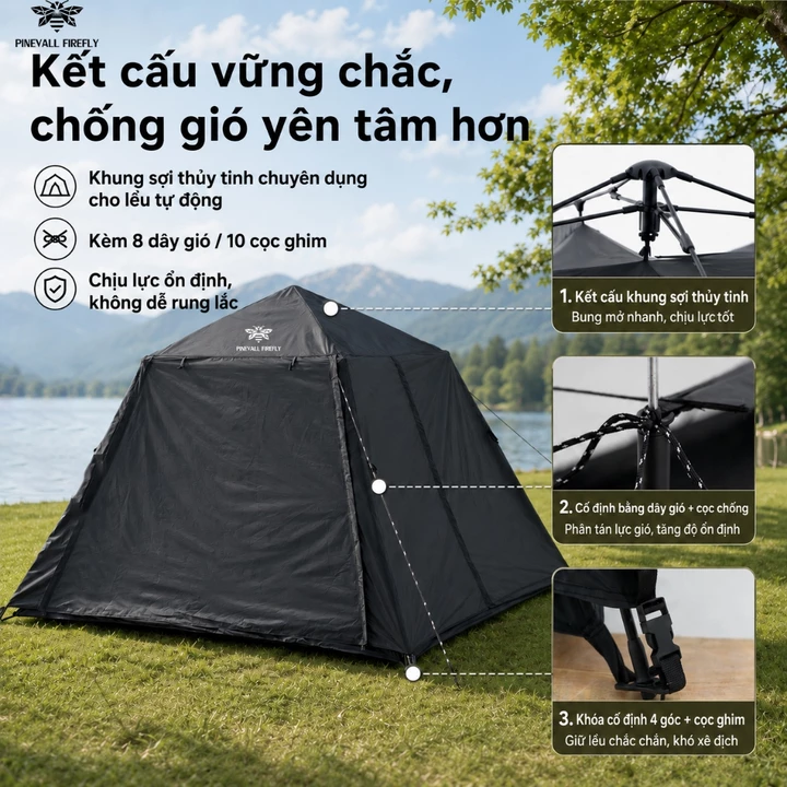Camping Tent – Water-Resistant – 3