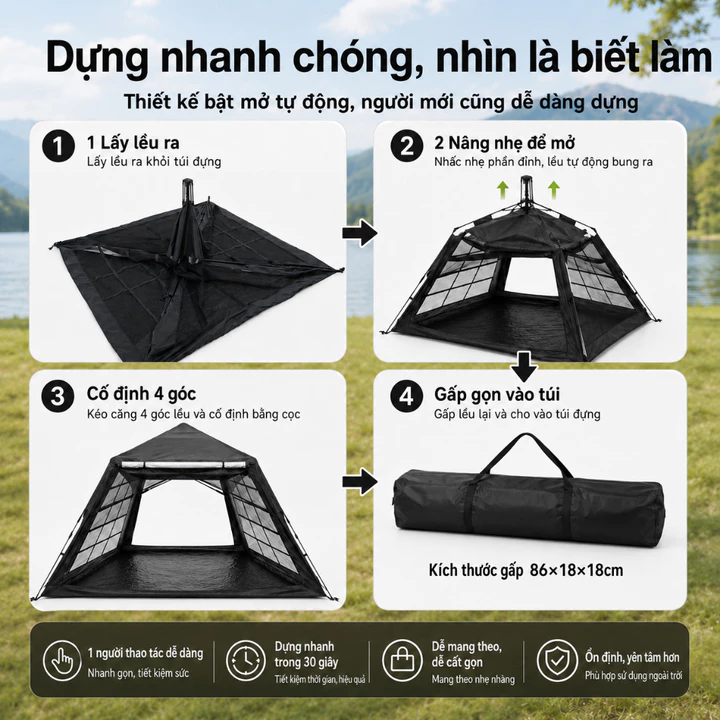 Camping Tent – Water-Resistant – 7