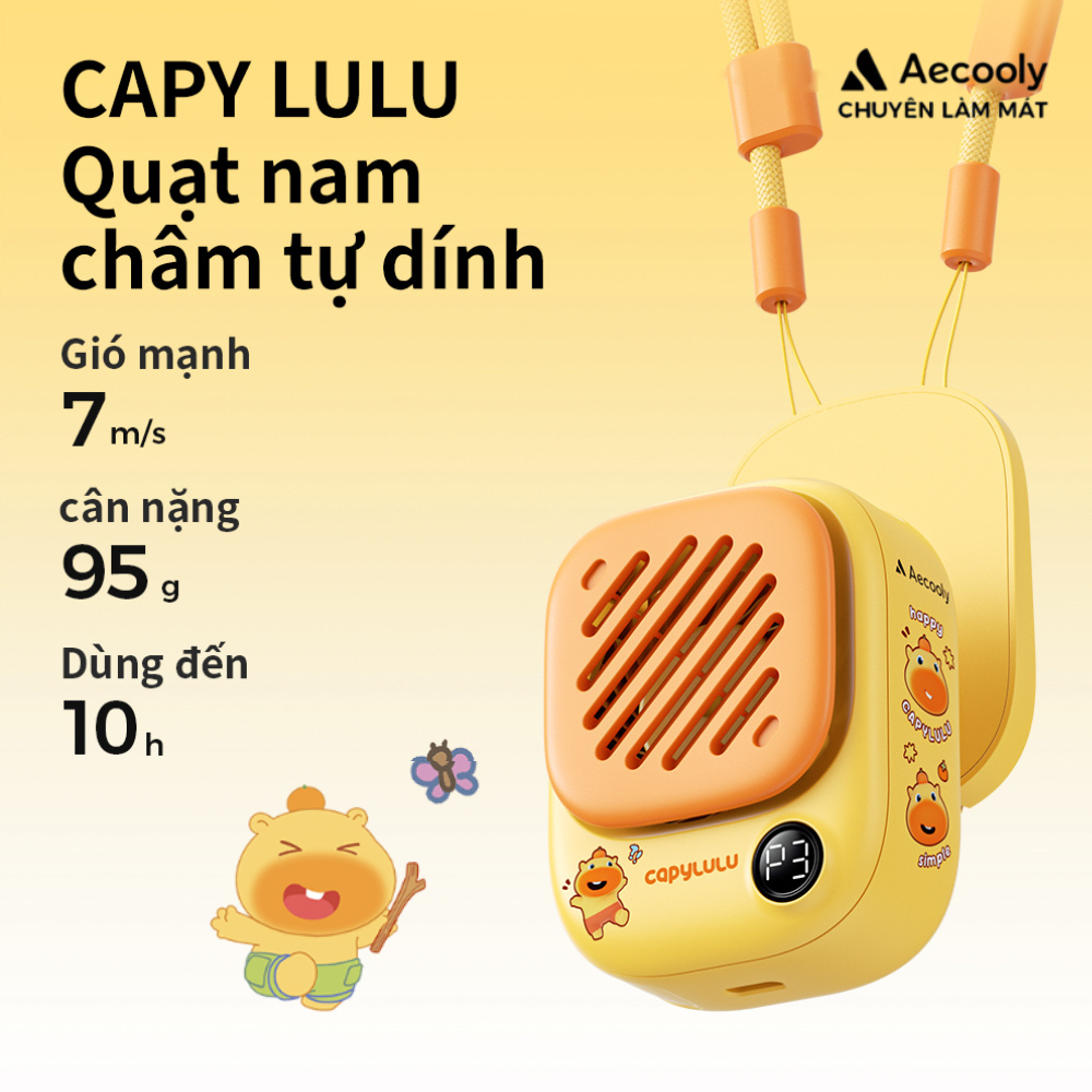 Quạt cổ cầm tay mini Aecooly Click 01 Quạt cầm tay mini cầm tay có thể sạc lại USB