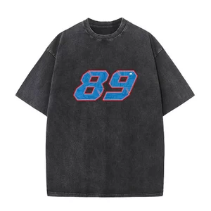 Jorge Martin 89 Áo Đi Biển Cotton Áo nam In Hình Áo Thun Rửa Vintage Tay Ngắn Dạo Phố Tee