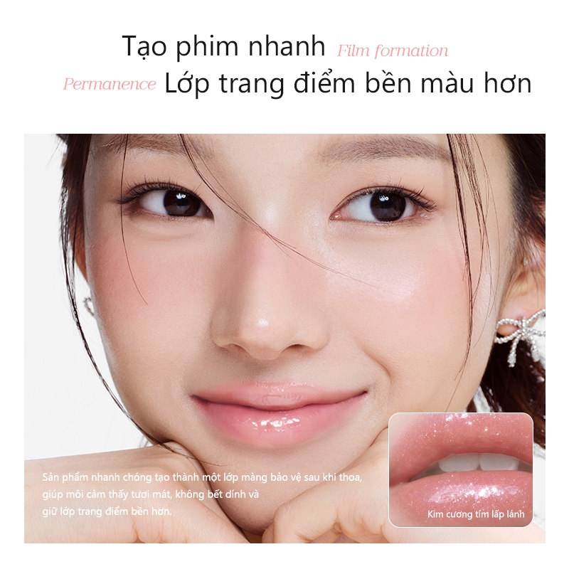 Son Tint Bóng Mooekiss, Căng Mọng Môi, Dưỡng Ẩm, Lâu Trôi, Nhiều Màu Trend