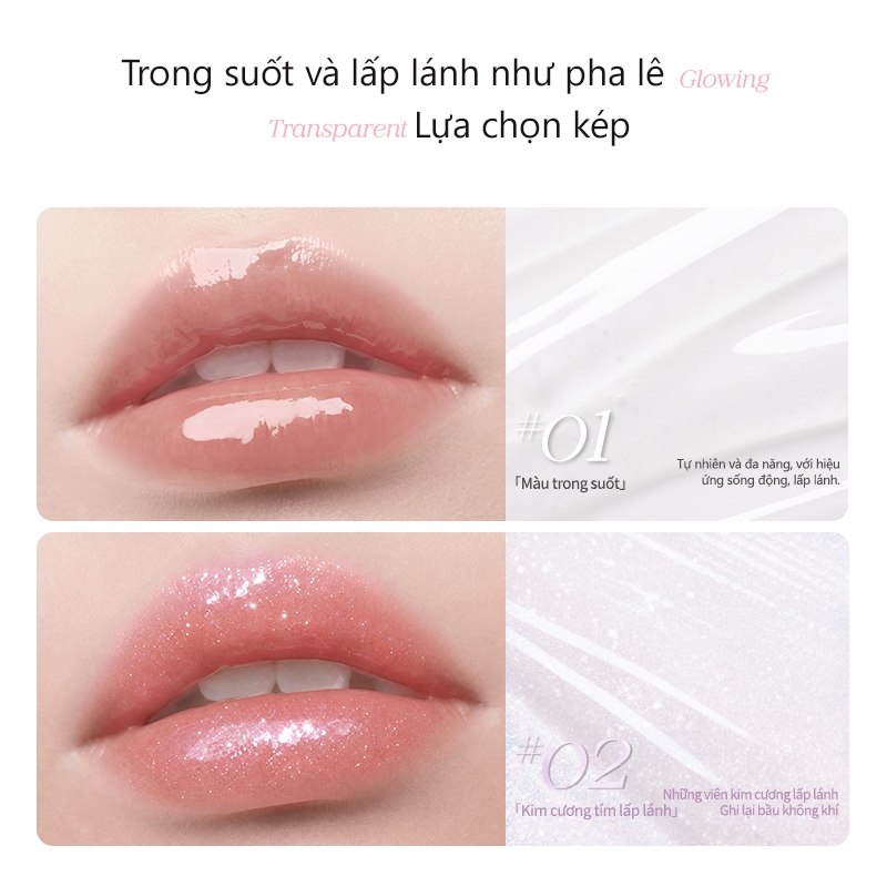 Son Tint Bóng Mooekiss, Căng Mọng Môi, Dưỡng Ẩm, Lâu Trôi, Nhiều Màu Trend