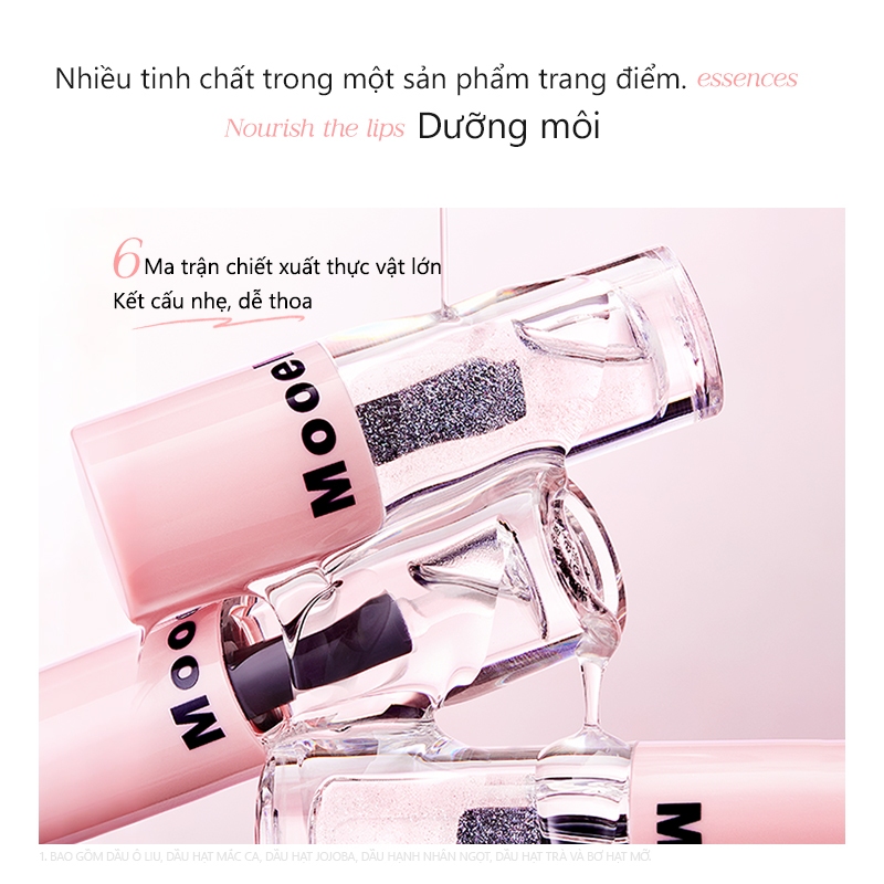 Son Tint Bóng Mooekiss, Căng Mọng Môi, Dưỡng Ẩm, Lâu Trôi, Nhiều Màu Trend