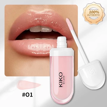 Son bóng Kiko MILANO VOLUME trong suốt và dưỡng môi làm đầy bóng môi trong suốt sửa chữa môi #01 #02 6.5ml