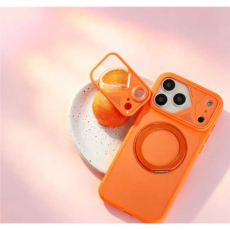 Ốp điện thoại đa chức năng hỗ trợ không đóng gói cho iPhone 17 Pro max 360