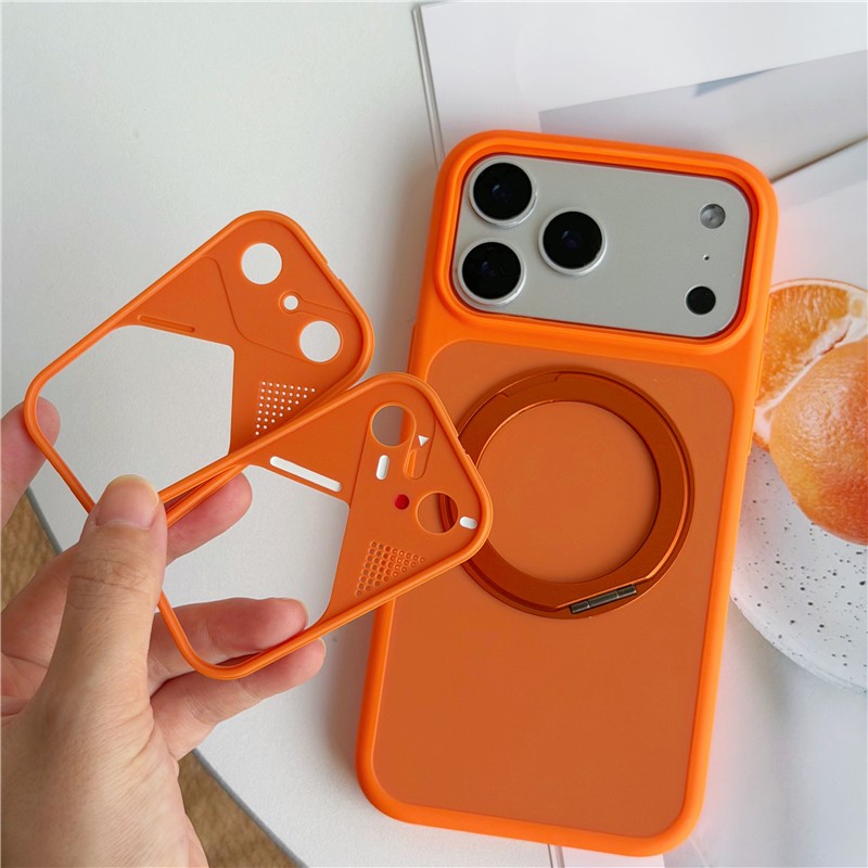 Ốp điện thoại đa chức năng hỗ trợ không đóng gói cho iPhone 17 Pro max 360