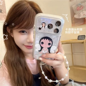 IPhone 17 Pro max Reading cat Angel Girl pattern TPU chất liệu IMD process phone case