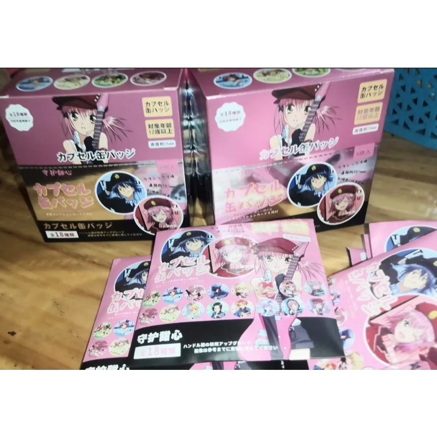 Bộ huy hiệu hộp mù Shugo Chara 75MM Chân + Thẻ nhân vật Quà tặng lý tưởng cho những người yêu thích Anime