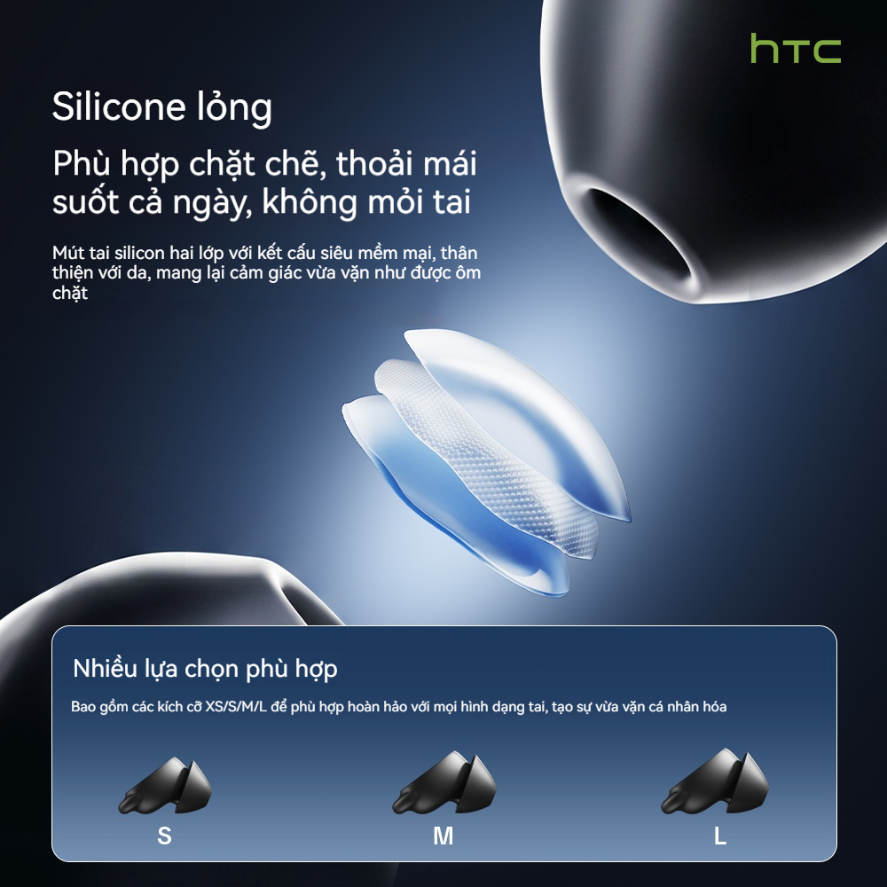 HTC NE92 Bluetooth 6.0 Tai nghe chuyên dụng khi ngủ TWS Tai nghe Bluetooth không dây Tích hợp micro kép Âm thanh HiFi HD Khử tiếng ồn khi đàm thoại Kết nối nhanh Độ trễ thấp Cửa hàng HiFi