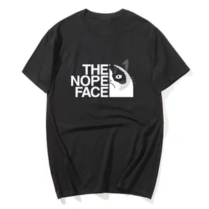 Ngộ nghĩnh Mèo Mặt Áo nam Nữ Dạo Phố Mèo Tình Yêu Tee Thường Ngày Tay Ngắn Thoáng Khí Cổ Tròn In Hình Áo nam Quần Áo