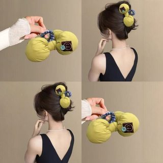 Bông Nơ Mặt Cười Nhãn Vải Cá Mập Kẹp AB Nút Mặt