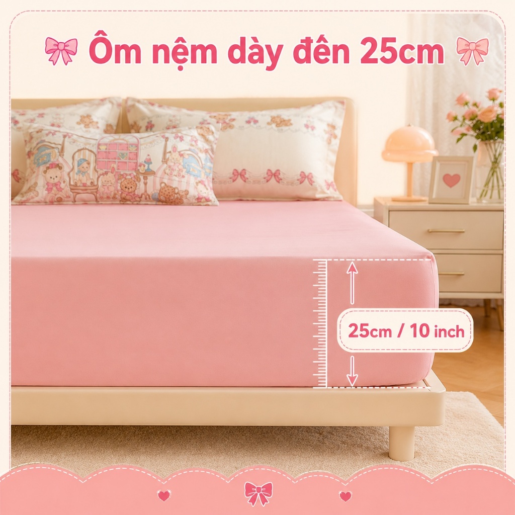 Bộ 4 Chăn Ga Ôm 100% Cotton Nguyên Chất Sẵn Kho, Dùng Cả Năm, Thoáng Khí Tốt, Giặt Máy Không Co Rút Không Phai Màu