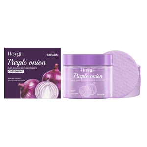 Miếng bông tinh chất làm dịu hành tím Hoygi (60 chiếc) - Miếng lót mực dưỡng ẩm & làm mịn da cho da nhạy cảm