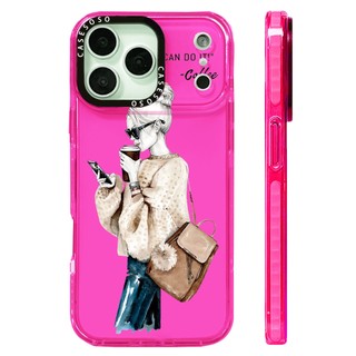 Ốp Lưng Kính Mát Cà Phê Bé Gái Tương Thích Cho IPhone 11 14 15 16 Pro Max 12 13 Mini Cover X XR XS Max Silicone Mềm Trong Suốt Cản SE 2022 6 7 8 Plus Vỏ Chống Sốc