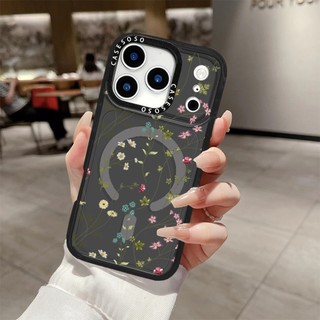 Vỏ sạc từ tính không dây Vine Florals tương thích cho IPhone11 12 13 14 15 16 Pro Max Cover 14 15 16 PLUS Vỏ silicon mềm trong suốt chống sốc